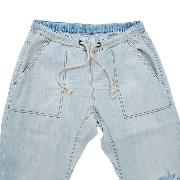 Boyfriend Joggers One Teaspoon Shabbies Jeans Size Med Light Wash Cotton Denim - Picture 4 of 14